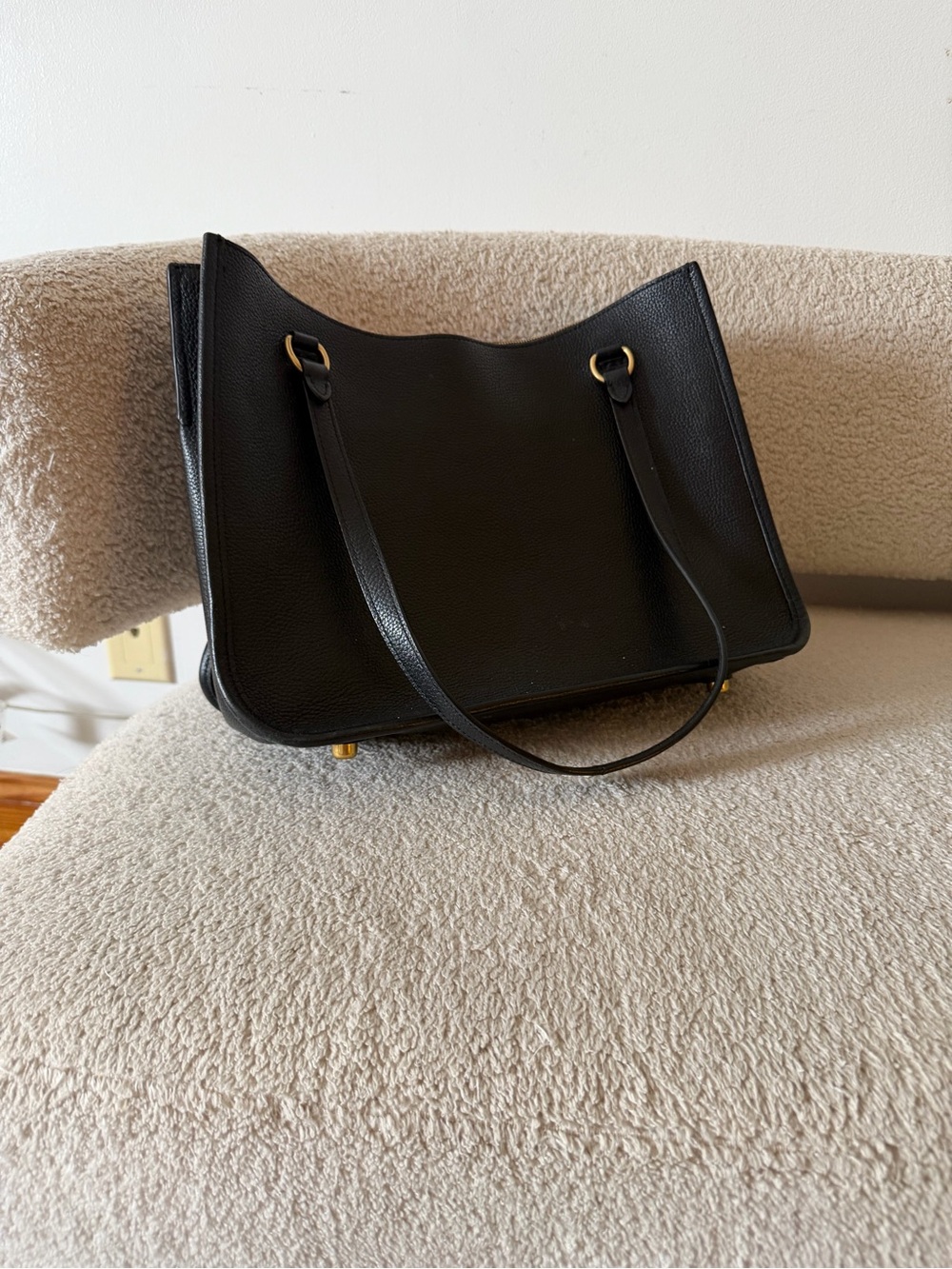 Coach Black Leather Tote Bag